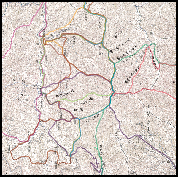 東丹沢2万5000分の1　一枚地図